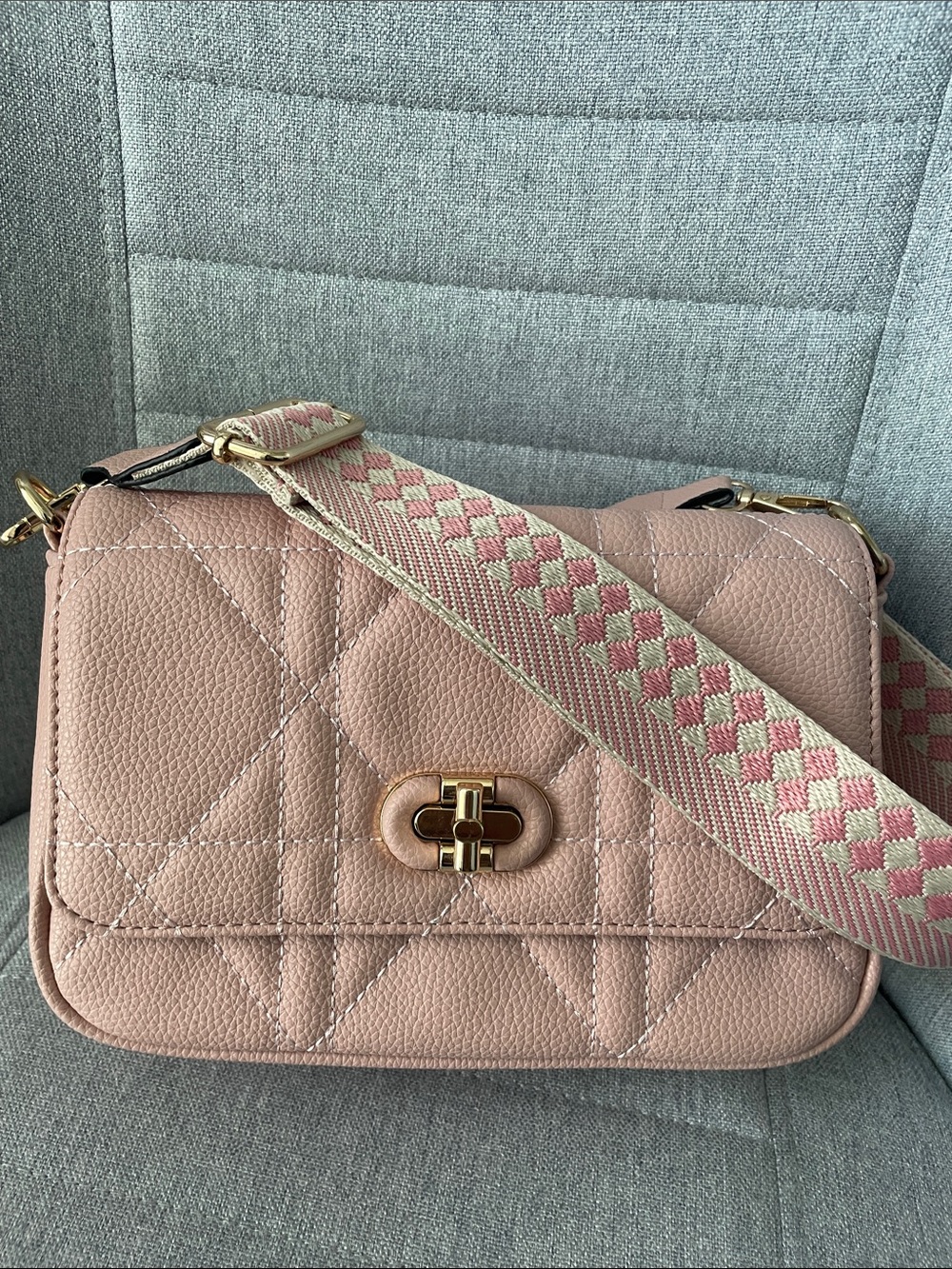 Light Pink Quilted Boutique Purse